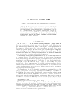 ON DEFINABLY PROPER MAPS 1. Introduction Let M