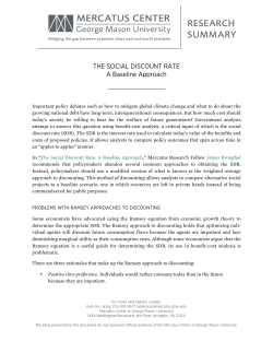 The Social Discount Rate: A Baseline Approach