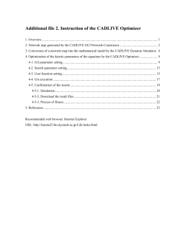 cadlive optimizerを使用するため