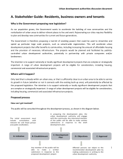 A. Stakeholder Guide: Residents, business owners and tenants