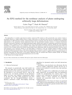 An EFG method for the nonlinear analysis of plates undergoing