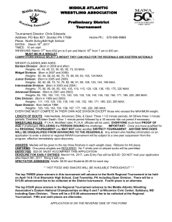 Tournament Director: Chris Edwards Address: PO Box #21 Gordon