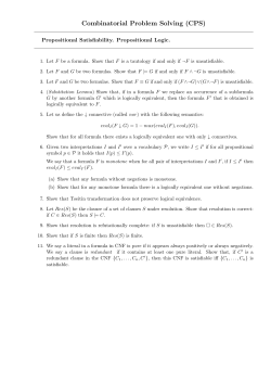 Combinatorial Problem Solving (CPS)