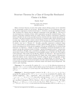 Structure Theorem for a Class of Group