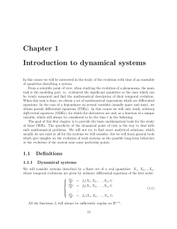 Chapter 1 Introduction to dynamical systems
