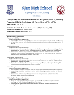 MDM4U Course Outline Math