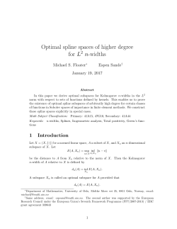Optimal spline spaces of higher degree for L n-widths