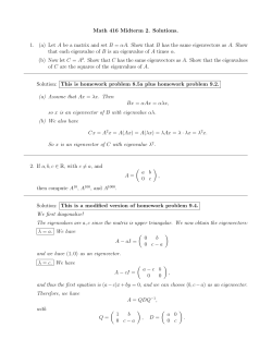 Math 416 Midterm 2. Solutions. 1. (a) Let A be a