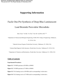 Supporting Information Facile One