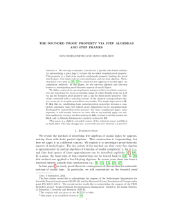 THE BOUNDED PROOF PROPERTY VIA STEP ALGEBRAS AND