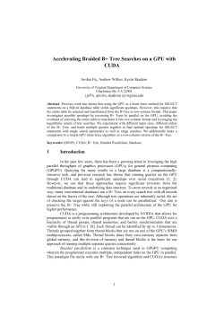 Accelerating Braided B+ Tree Searches on a GPU with
