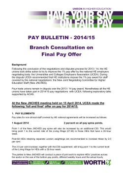 Branch Consultation on Final Pay Offer
