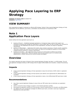 Applying Pace Layering to ERP Strategy