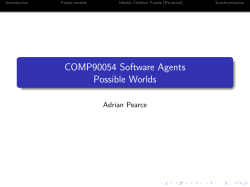 COMP90054 Software Agents Possible Worlds