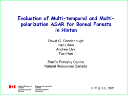 Evaluation of Multi-Temporal ASAR for Boreal - MultiTemp-2005