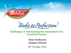 BirdsEye Bake To Perfection Case Study – Steve Challouma