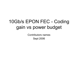 10 Gb/s PMD considerations