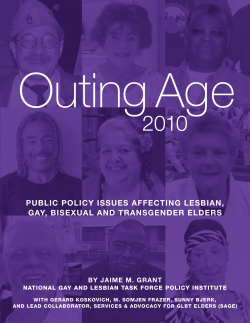 Public Policy Issues Affecting Lesbian, Gay, Bisexual and