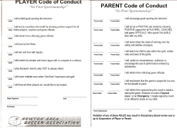 PARENT Code of Conduct - Newton Area Soccer Association