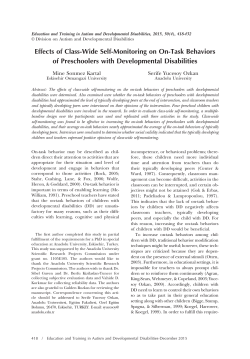 Effects of Class-Wide Self-Monitoring on On