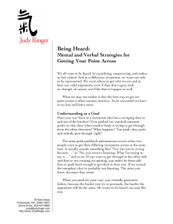 Being Heard - Judy Ringer