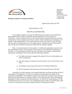 Informal Opinion 2015-08 - Connecticut Bar Association