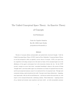 An Enactive Theory of Concepts