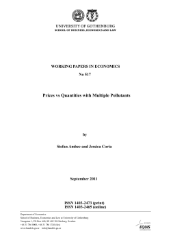 Prices vs Quantities with Multiple Pollutants