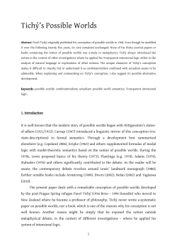 Tich&yacute;`s Possible Worlds