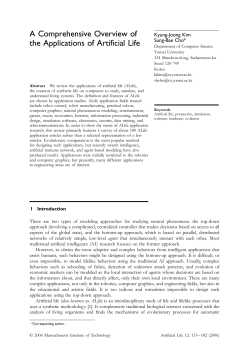 A Comprehensive Overview of the Applications of Artificial Life