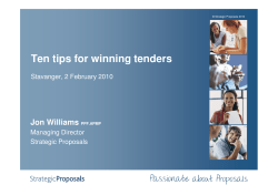 Strategic-Proposals Ten Tips for Winning Tenders