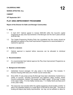 Implementation of the Play Area Improvement