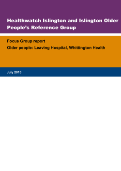 focus_group_report - Healthwatch Islington