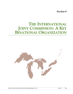 THE INTERNATIONAL JOINT COMMISSION: A KEY BINATIONAL
