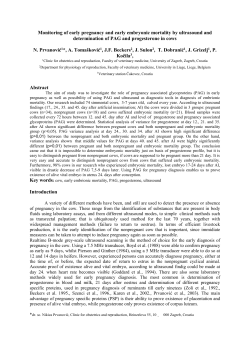 Monitoring of early pregnancy and diagnostics of early embrionic