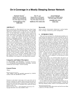 On k-Coverage in a Mostly Sleeping Sensor Network