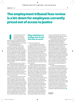 The employment tribunal fees review is a let