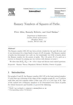 Ramsey Numbers of Squares of Paths