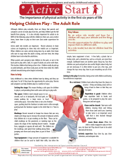Helping Children Play - The Adult Role (Active Start)