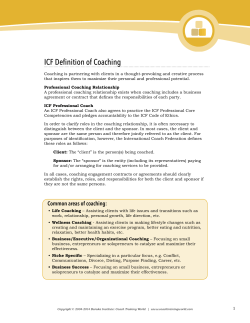 ICF Definition of Coaching