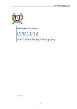 CPE 2012 - Mauritius Examinations Syndicate