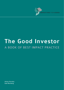 The Good Investor - Intermountain Impact Investments