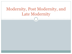 Late Modernity - Assignment Done