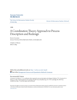 A Coordination Theory Approach to Process Description