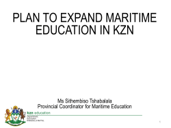 Economics for Today 2005 - eThekwini Maritime Cluster