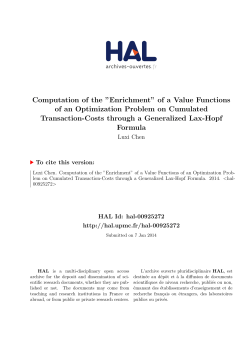 Computation of the ``Enrichment`` of a Value Functions of