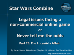 Legal issues facing a non-commercial online game or Never tell me