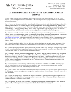 steps to the successful career change