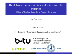 On different notions of timescales in molecular dynamics