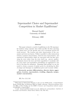 Supermarket Choice and Supermarket Competition in Market